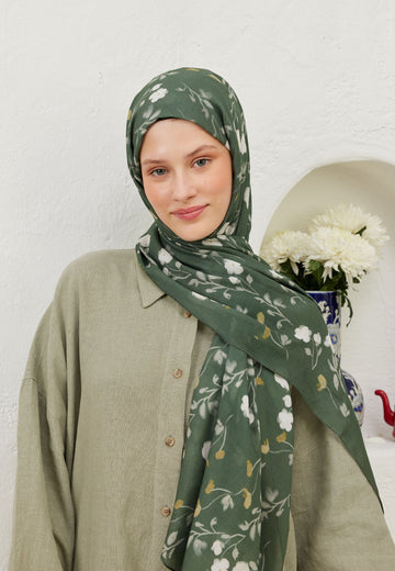 Yaprak Soft Flowers Desen Rami Şal