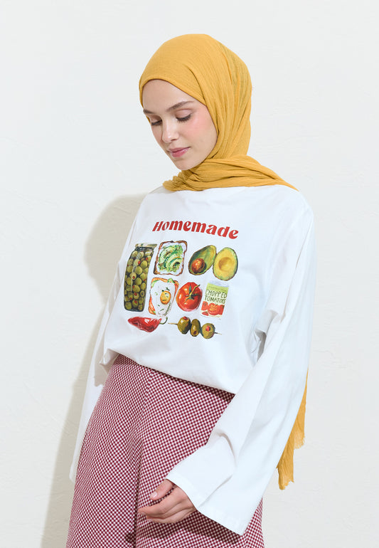 Pamuklu Keten Şal Honeycomb