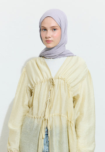 Pamuklu Keten Şal Lavender Milk