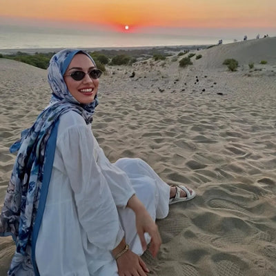 Nerissa Desen Rami Şal İndigo