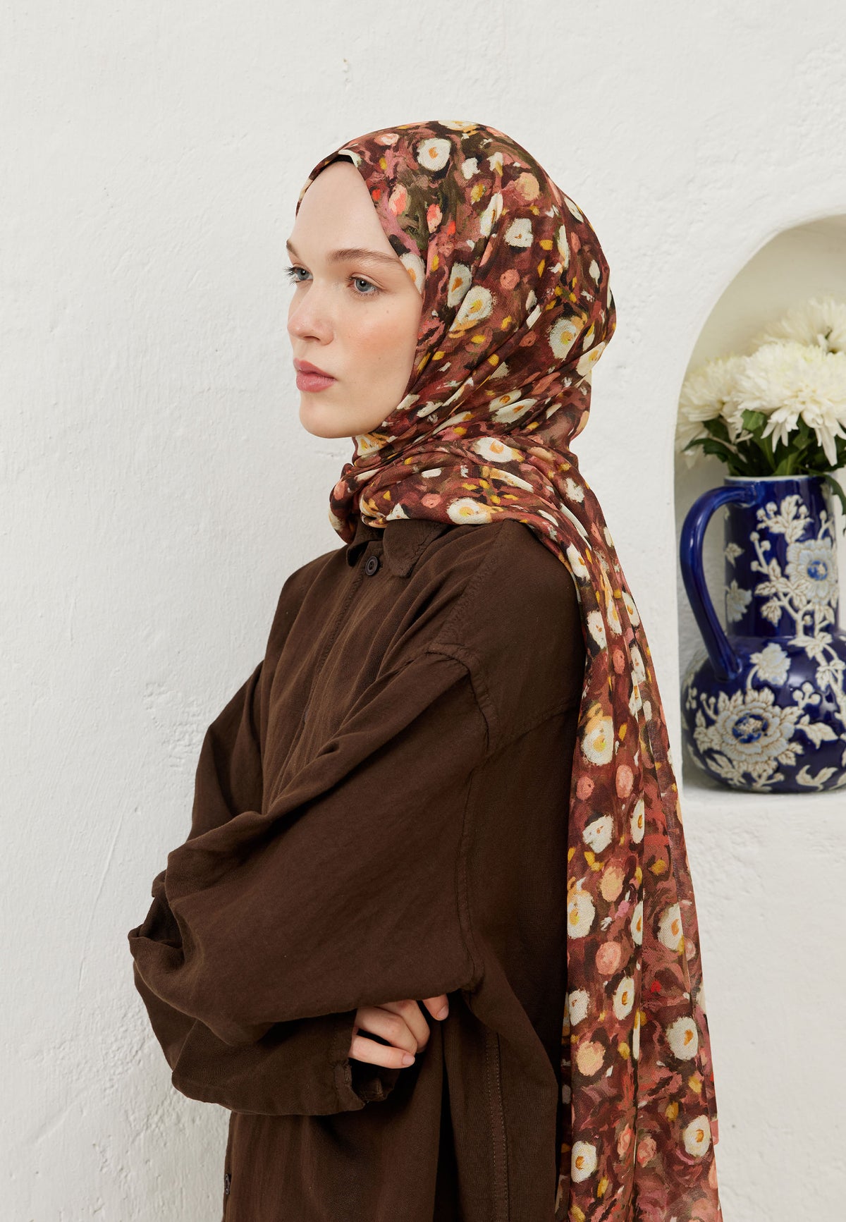 Gülkurusu Agnes Desen Rami Şal