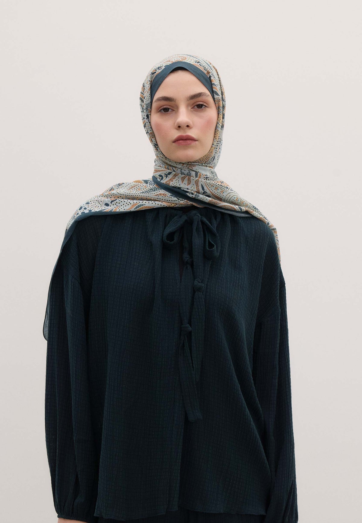 Mavi Elora Desen Şal