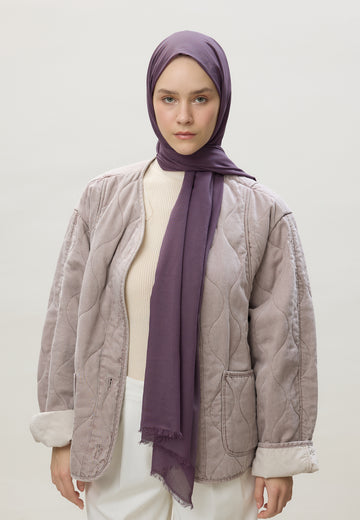 İnce Pamuk Vual Şal Orkide