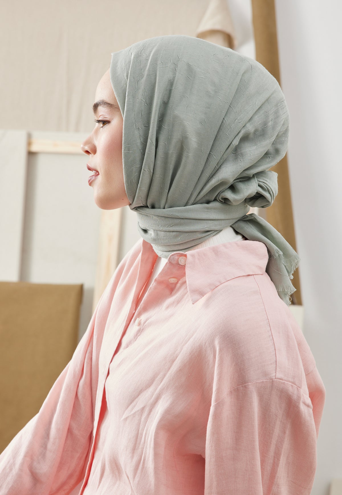 Soft Yeşil Bambu Şal