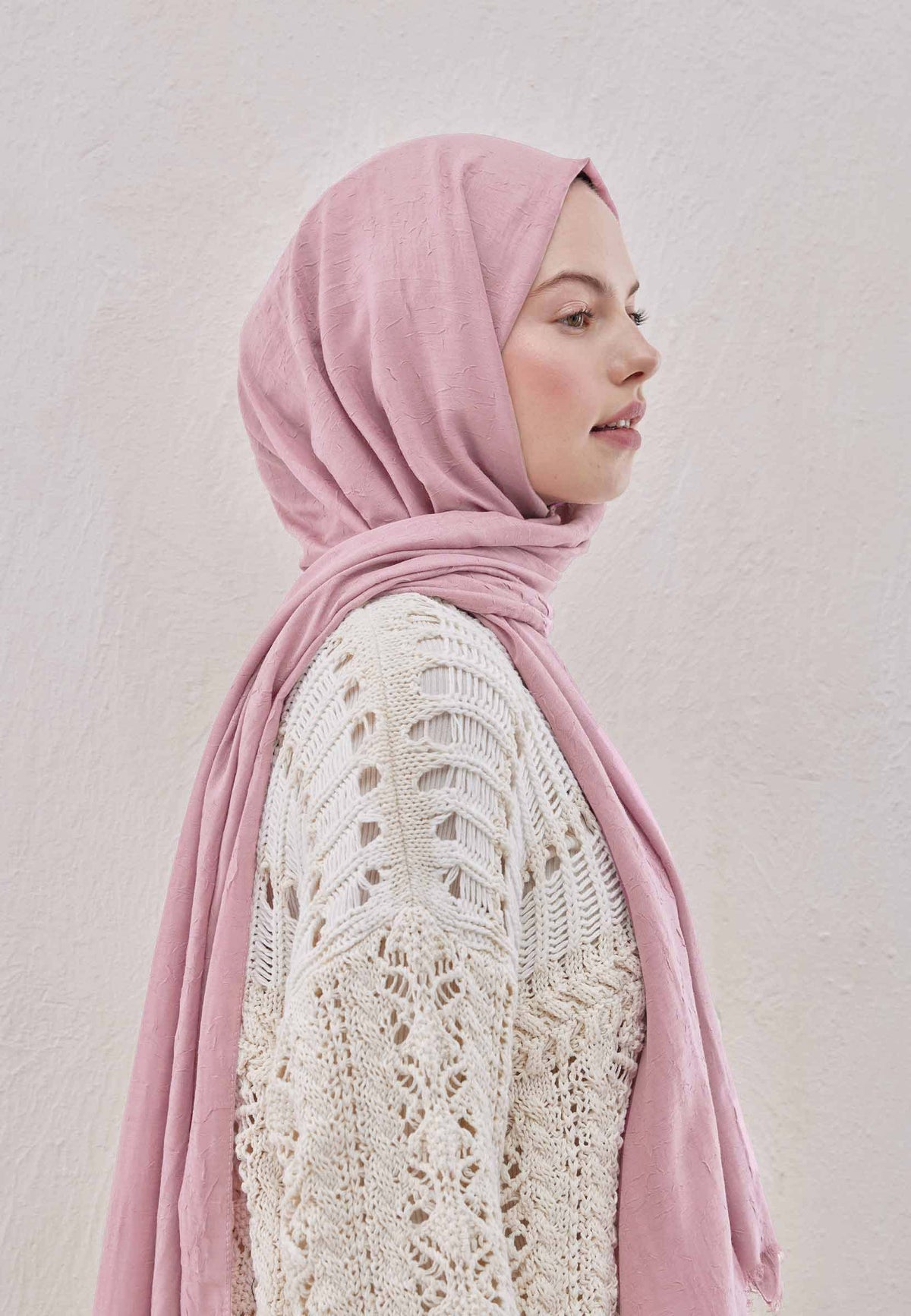 Uçuk Pembe Bambu Şal
