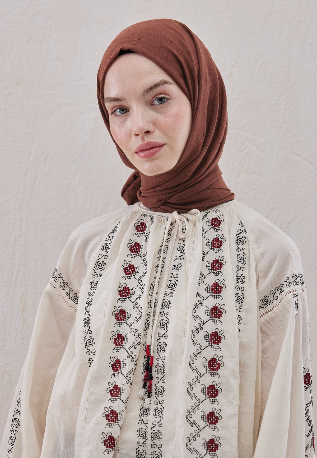 Bambu Şal Kızılcık