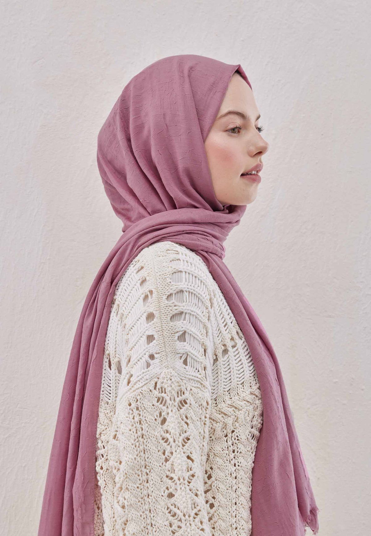 Gül Pembe Bambu Şal