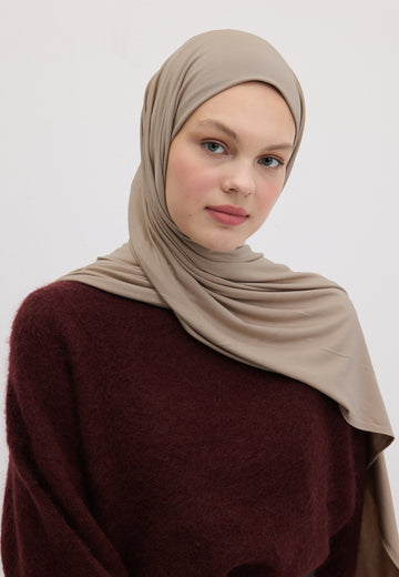 Bambu Penye Şal Vizon