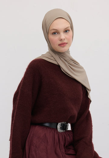 Bambu Penye Şal Vizon