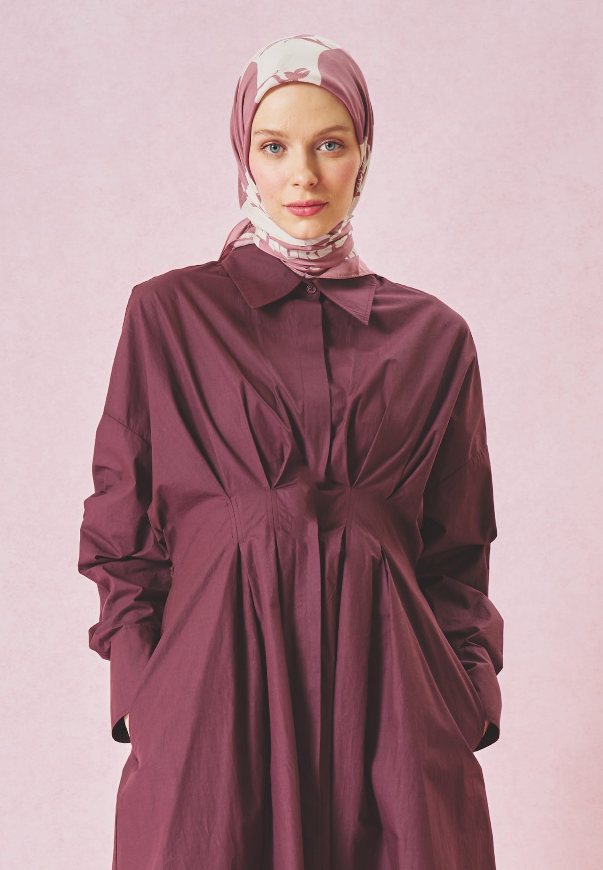 Love Reverie Desen Floş Viskon Eşarp Dreamy Pink