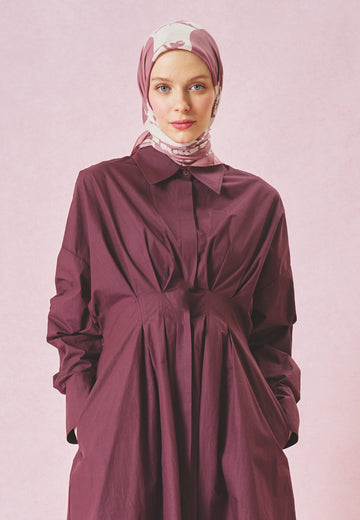 Love Reverie Desen Floş Viskon Eşarp Dreamy Pink