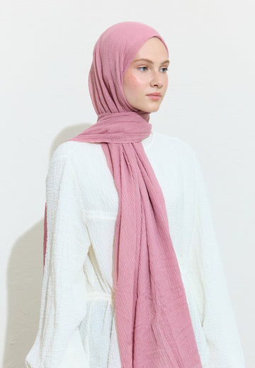 Modal Krinkıl Şal Gül Pembe