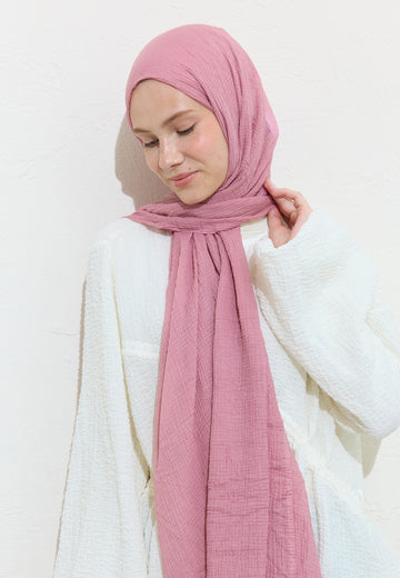 Modal Krinkıl Şal Gül Pembe