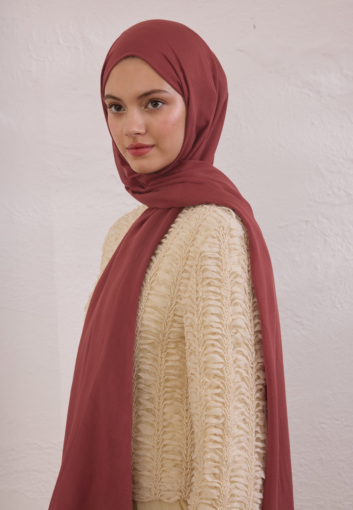Vıntage Rose Soft Viskon Şal