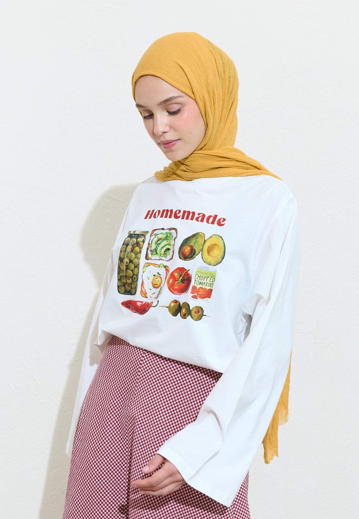 Pamuklu Keten Şal Honeycomb