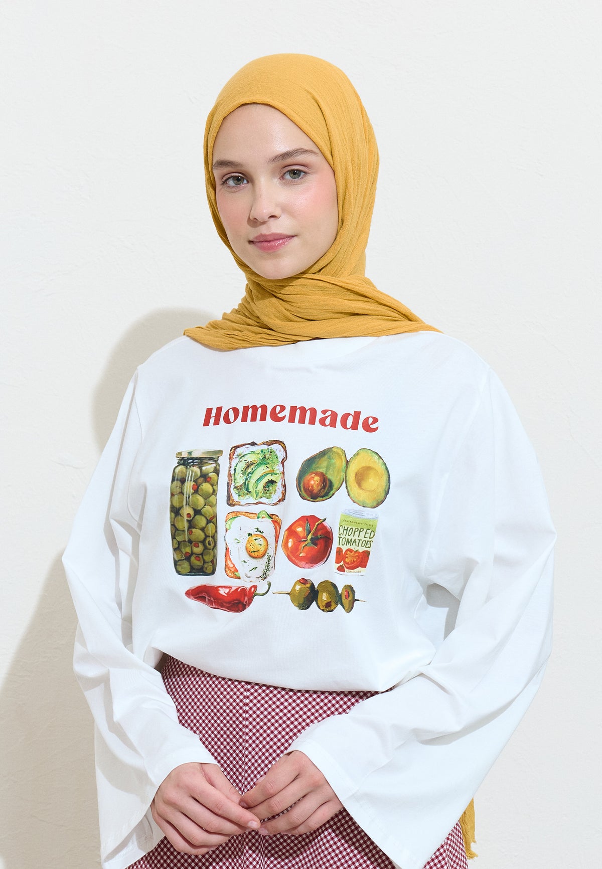 Pamuklu Keten Şal Honeycomb