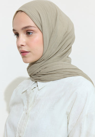 Pamuklu Keten Şal Maple Cream