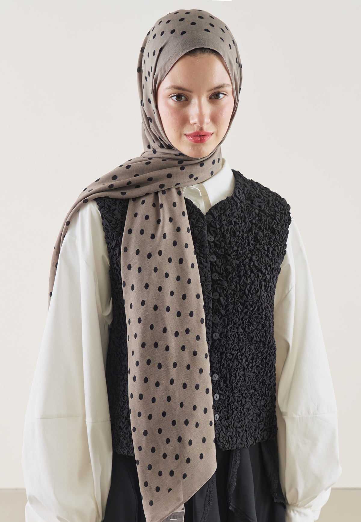 Vizon Small Polka Dots Desen Rami Şal