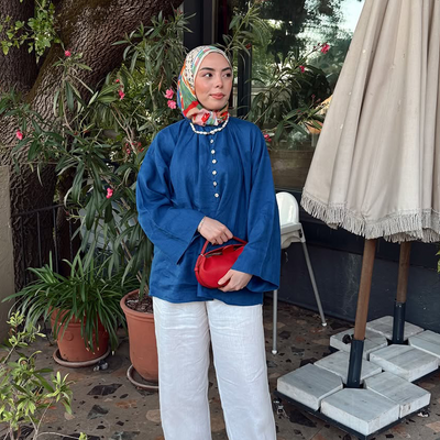 Floral Fiesta Desen Rami Viskon Şal Yeşil