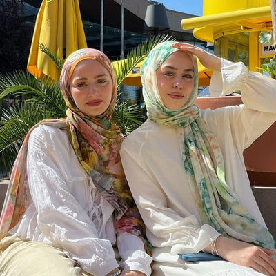 Fiona Desen Rami Şal Yeşil
