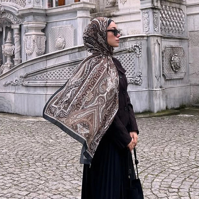 Etnic Floral Desen Şal Toprak