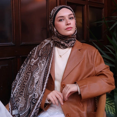 Etnic Floral Desen Şal Toprak