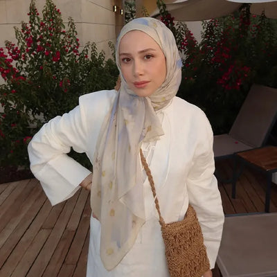 Soft Daisy Desen Rami Şal Bej
