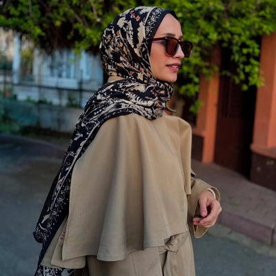 Paisley Elegance Desen Şal Siyah
